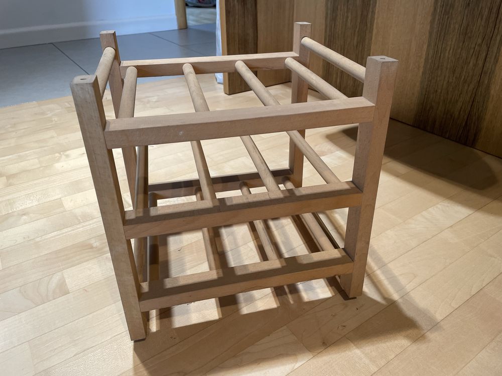 Stojak na wino drewniany IKEA jasny stan bardzo dobry