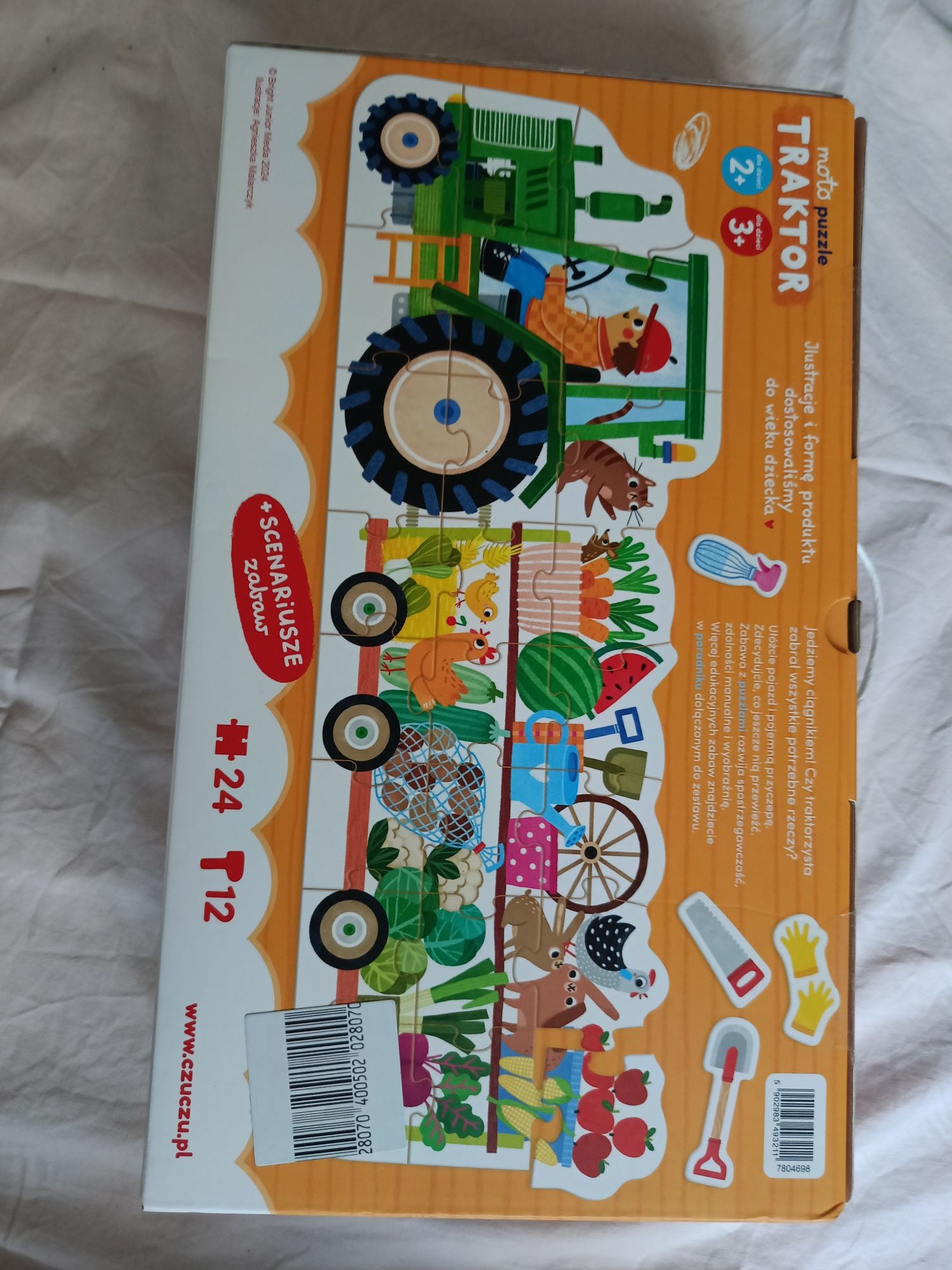 Nowe nie otwierane 24 puzzle i gra Traktor Czuczu