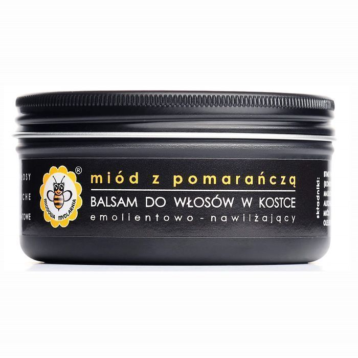 Miodowa Mydlarnia Balsam do włosów w kostce Miód z Pomarańczą 65g