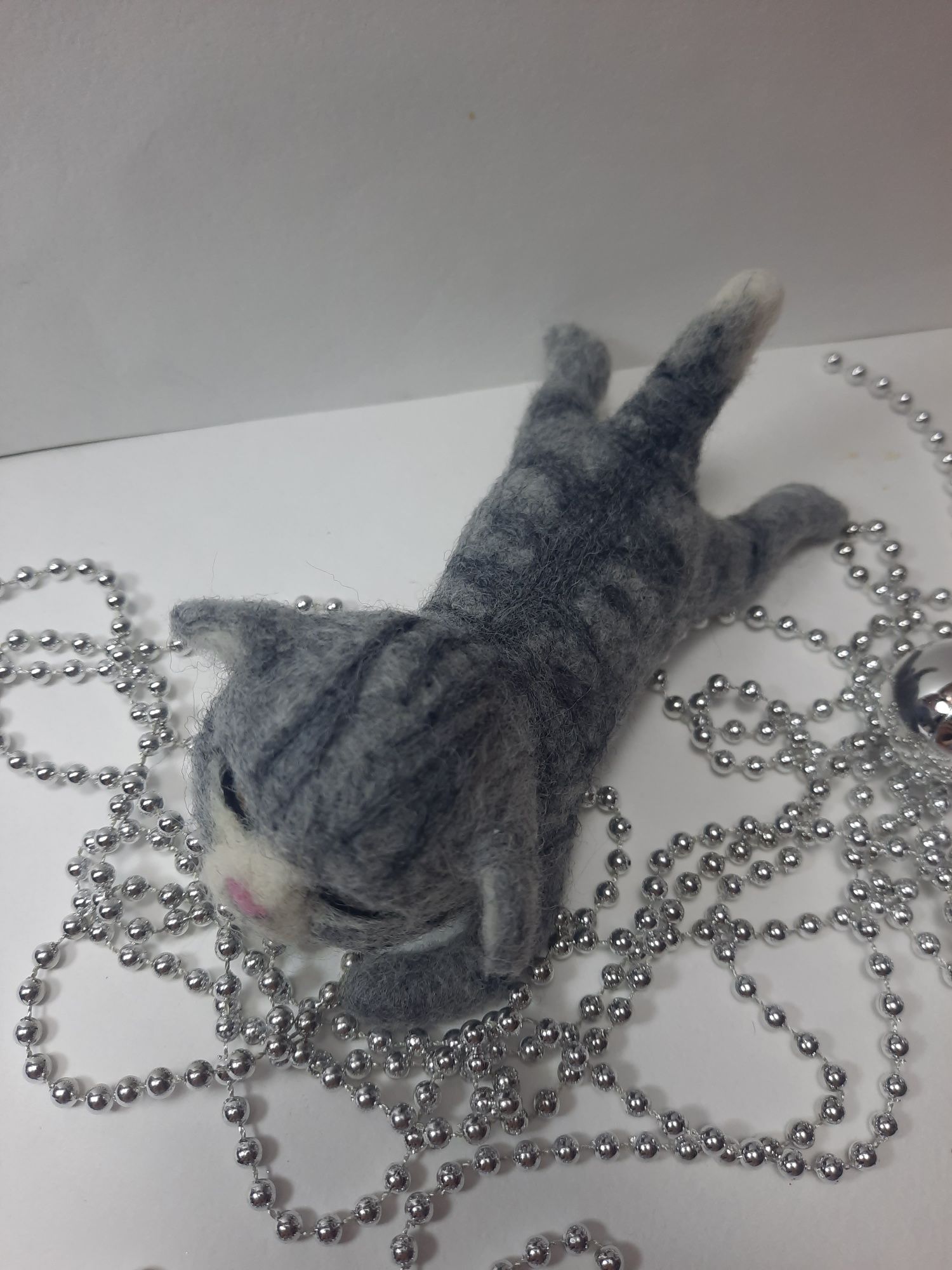 Валяная игрушка котик, валяна іграшка кошеня