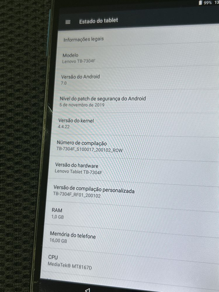 Tablet Lenovo 16GB