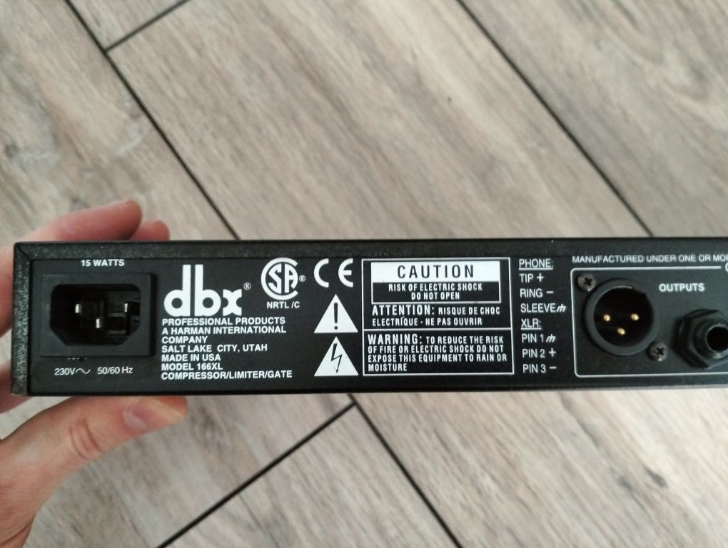 DBX 166xl kompresor compressor dwukanałowy bramka limiter gate