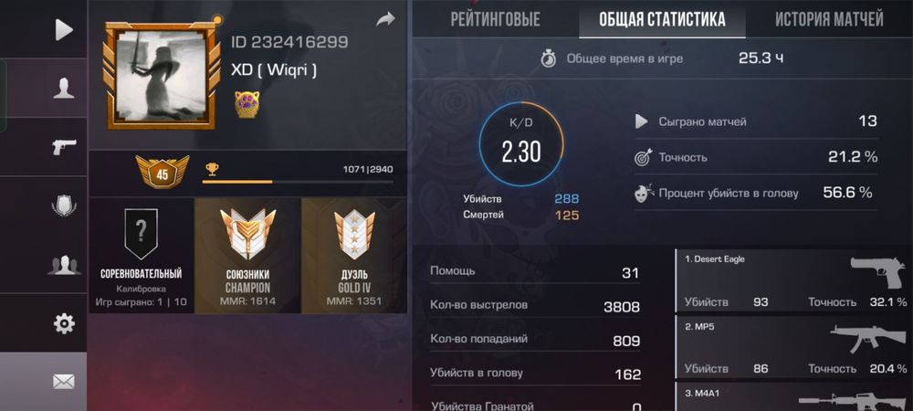 Аккаунт в стендофф 2