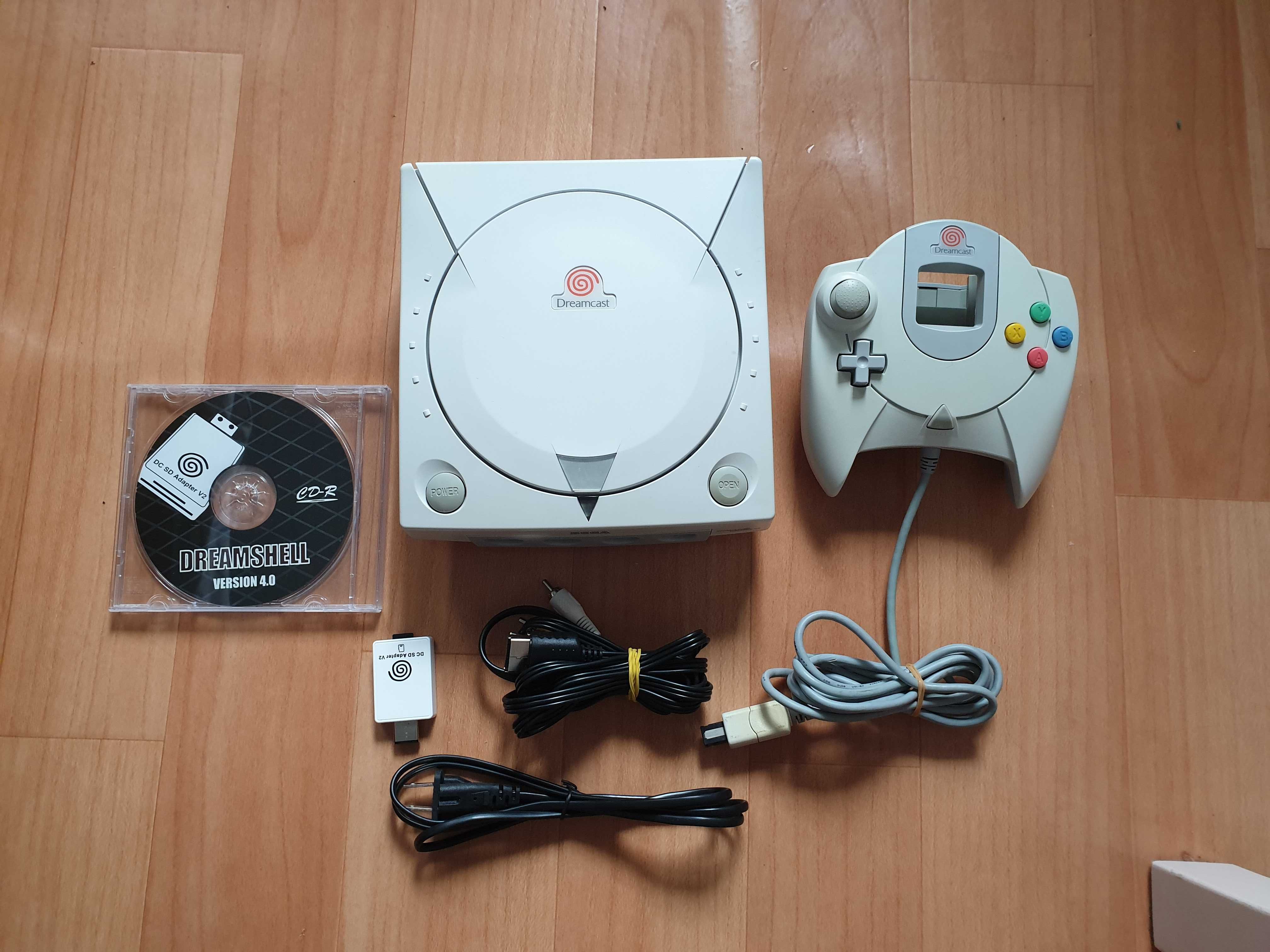 Sega Dreamcast Japan комплект + dreamshell 64Gb с играми