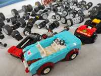 LEGO mix kół do autek z mocowaniem i dodatki 0,5 kg.