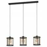 Lampa wisząca Dellow 3 x E27 stalowo-czarna