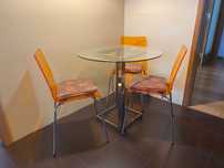 Conjunto Mesa de Vidro com 3 Cadeiras