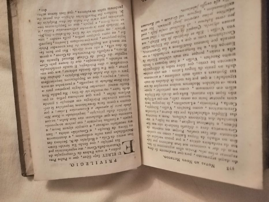 Livro "NOVO METHODO Da Grammatica Latina"