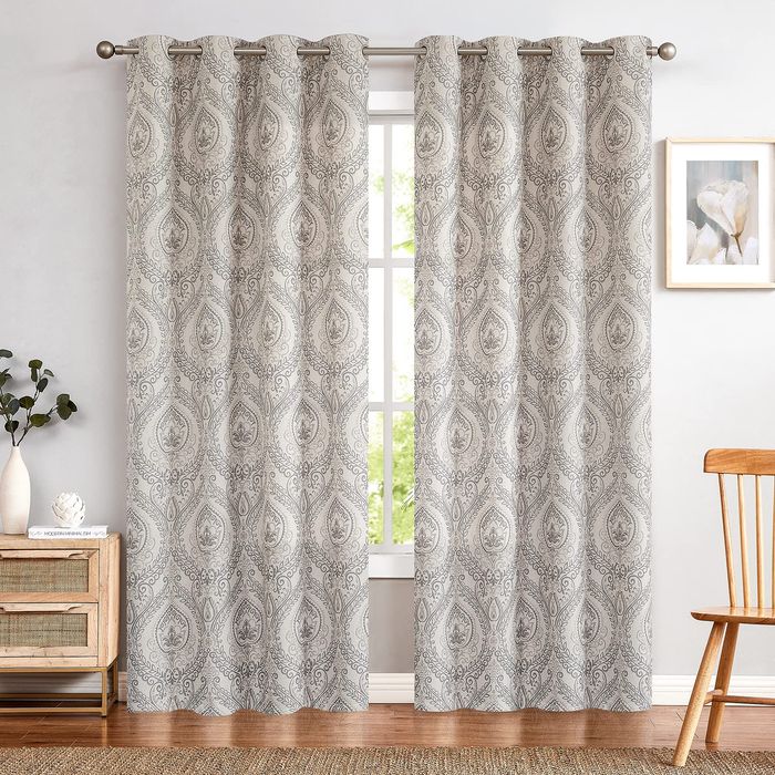 Zasłony Zaciemniające Termiczne z Oczkami Vintage 130x245 cm 2 Sztuki
