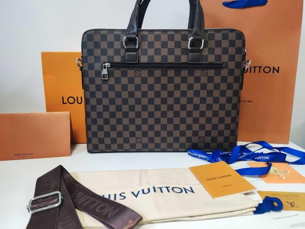Męska torba aktówka teczka damska Louis Vuitton, skóra, Francja 97-1