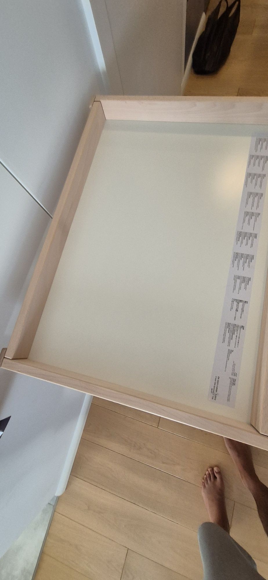 IKEA SNIGLAR Stół do przewijania buk 72 x 53 cm + kółka