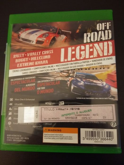 Xbox One - V-Rally 4 C/Selo Igac