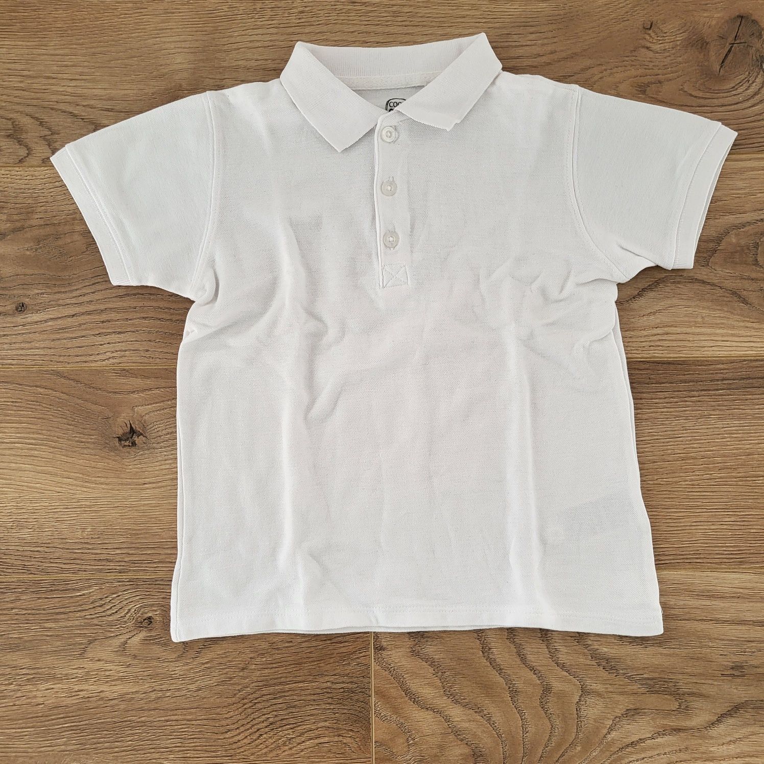 Koszulka Polo chłopięca biała r.122 Cool Club