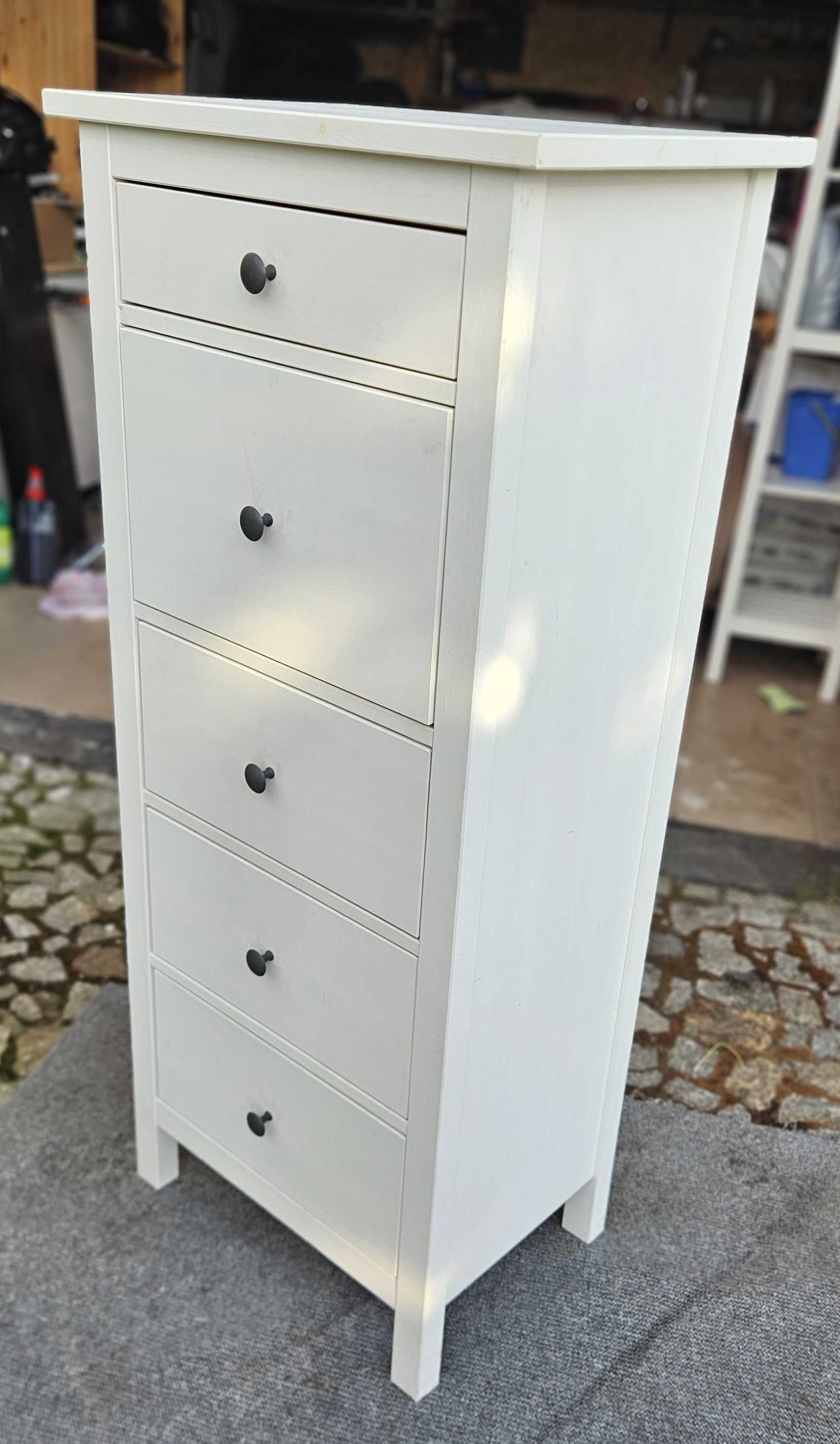Komoda NORDBY 5 szuflad biały