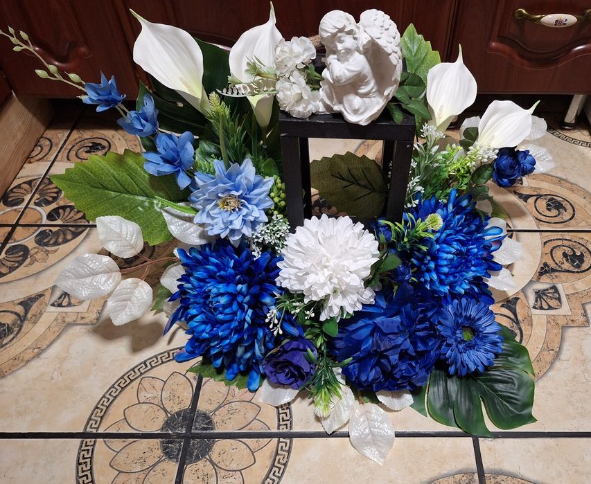 Stroik/ wiązanka,  lampion drewniany