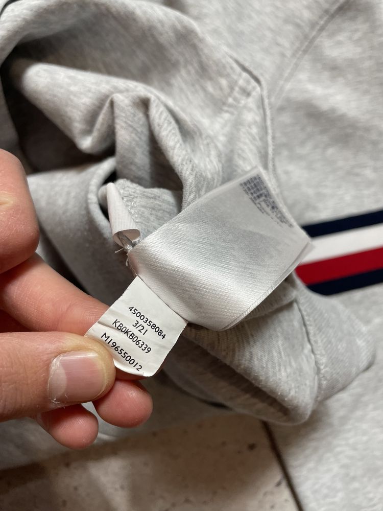 Мужская Серая Кофта Зип-Худи Tommy Hilfiger Оригинал S-M