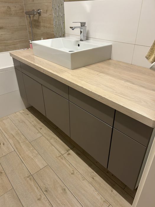 Szafka pod umywalke taupe, blum, egger
