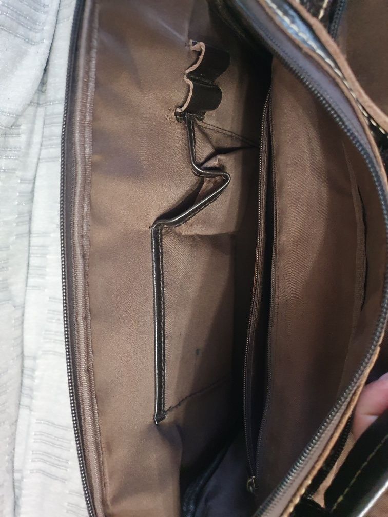Шкіряна сумка портфель
