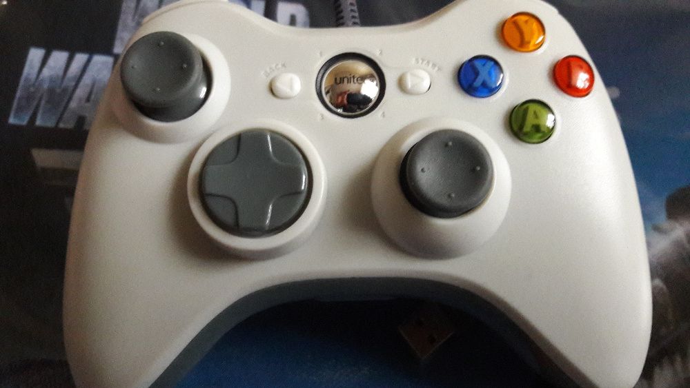 Xbox 360 Gamepad проводной, джойстик для ПК Windows белый