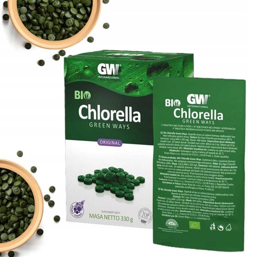 Zestaw Green Ways Chlorella + Jęczmień Superfood