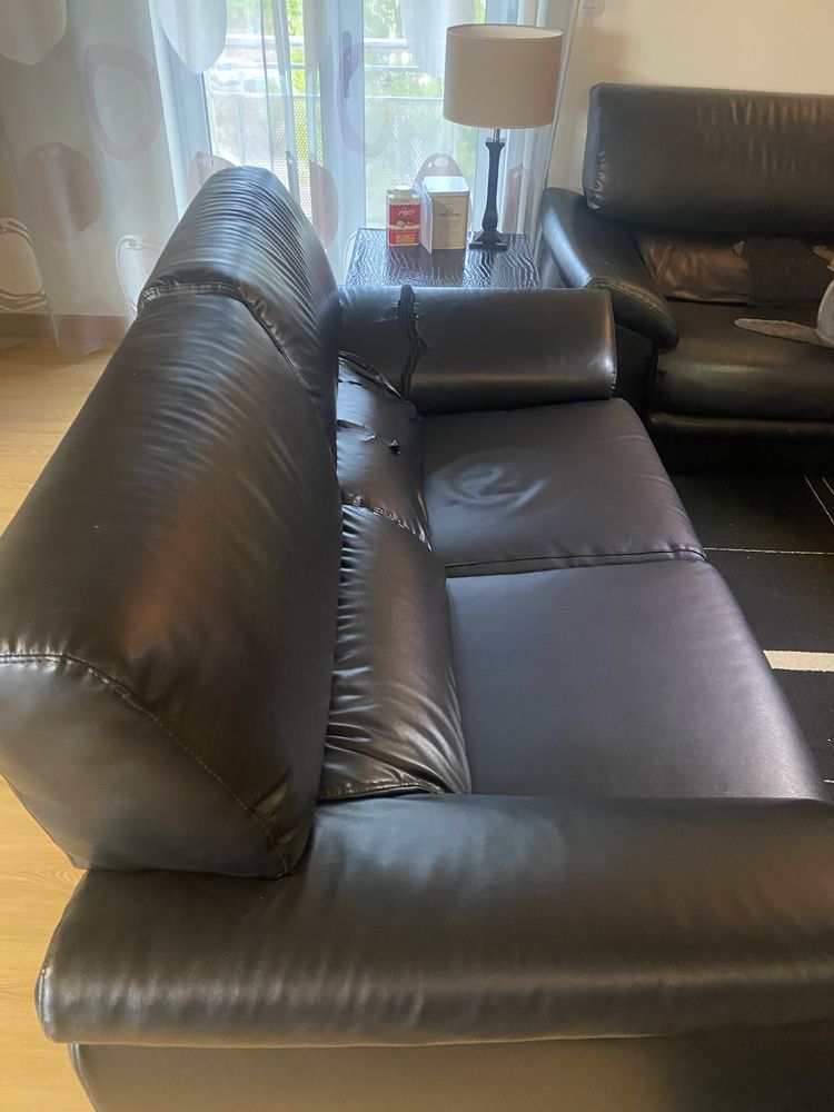 Sofa pele sintetica 2 lugares extensivel