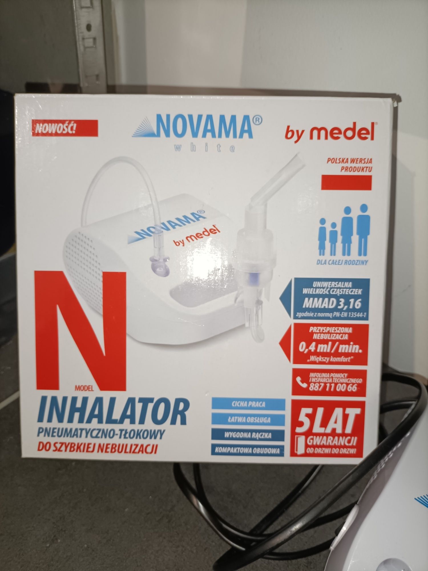 NOVAMA Nebulizator/Inhalator pneumatyczno-tłokowy
