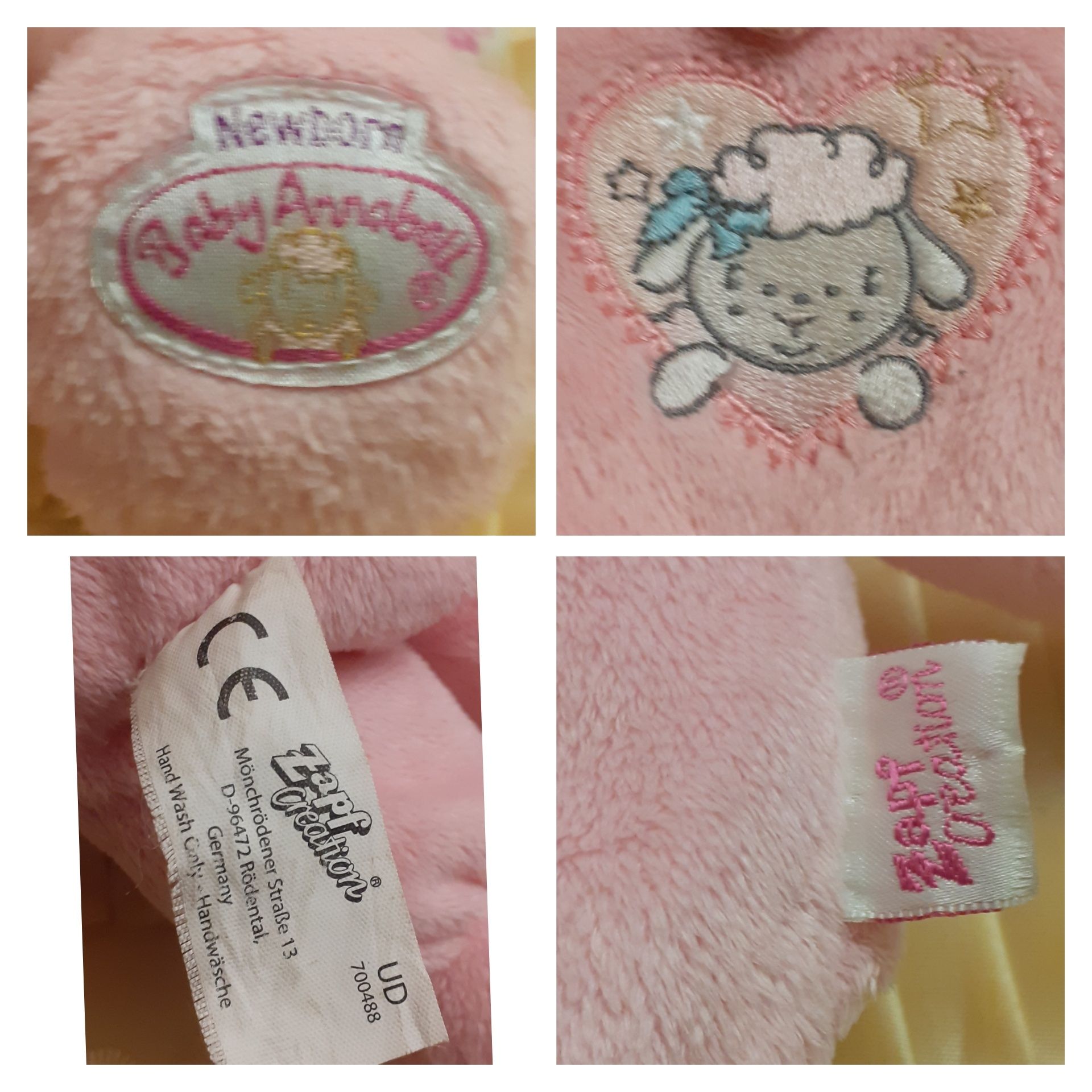 Кукла Zapf Creation baby Annabell  розовый заяц оригинал