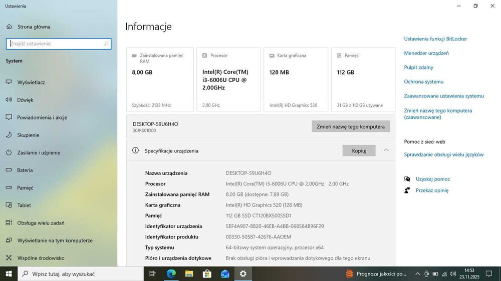 Lenovo ThinkPad L570 8GB RAM DDR4 i Acer E5-573-35TY, i3-4005U 8GB RAM