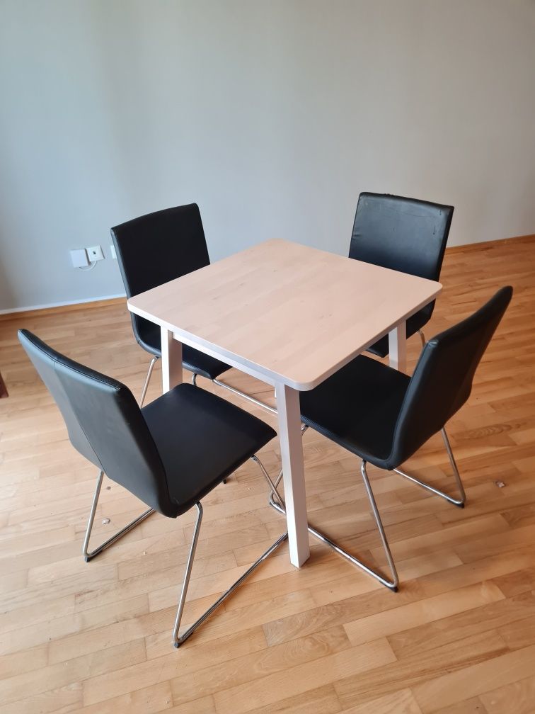 Stół stolik kuchenny jadalniany brzoza brzozowy jasny norraker ikea