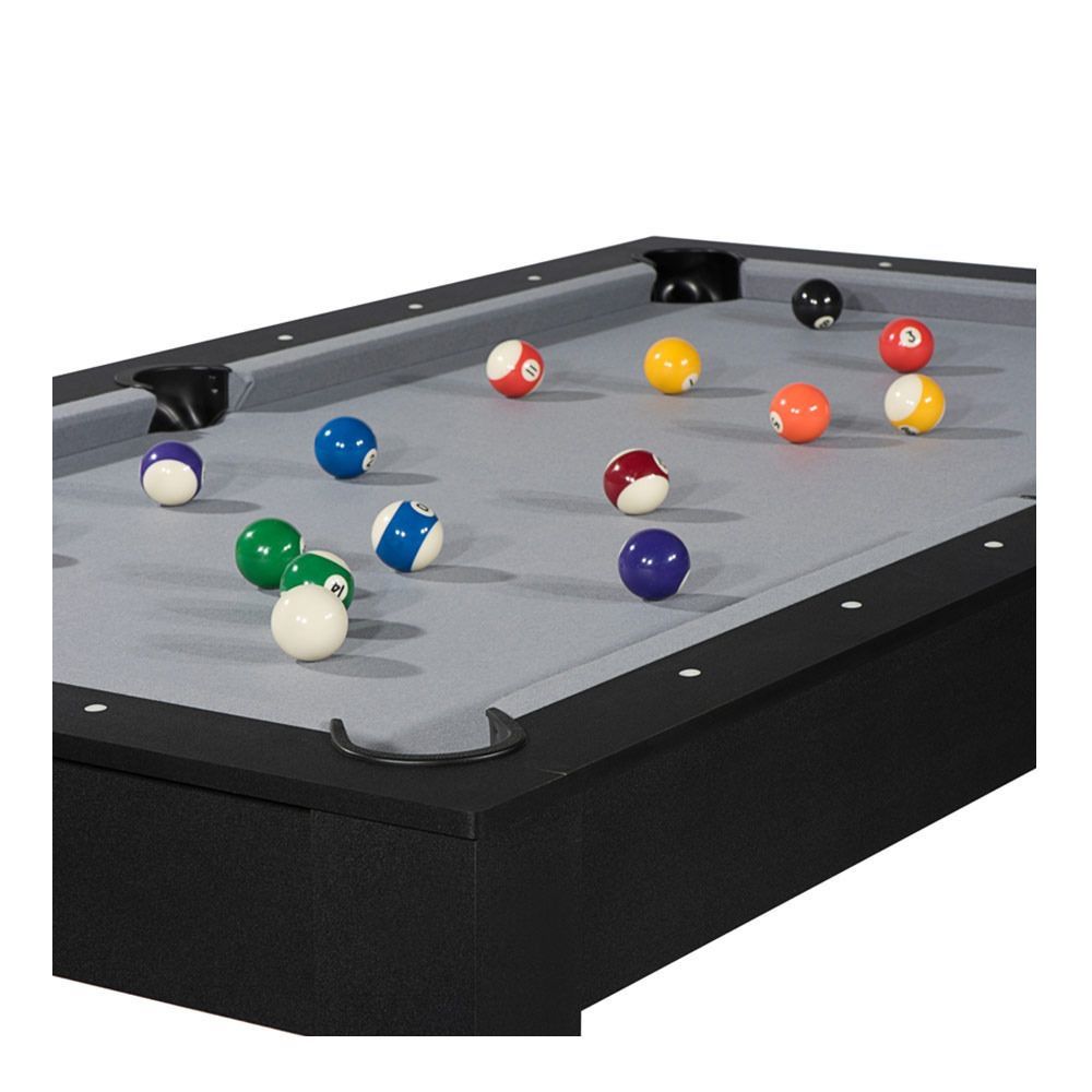 Mesa snooker Bilhar Des Faugeres convertivel cor preto tecido cinza