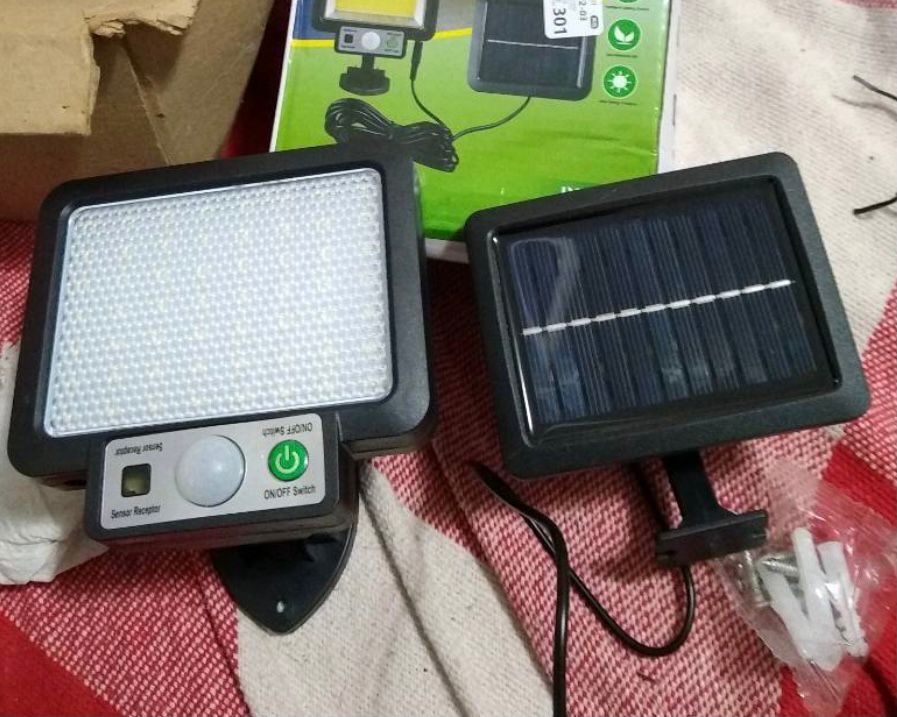 Lote de 10 holofotes 30w solar com painel