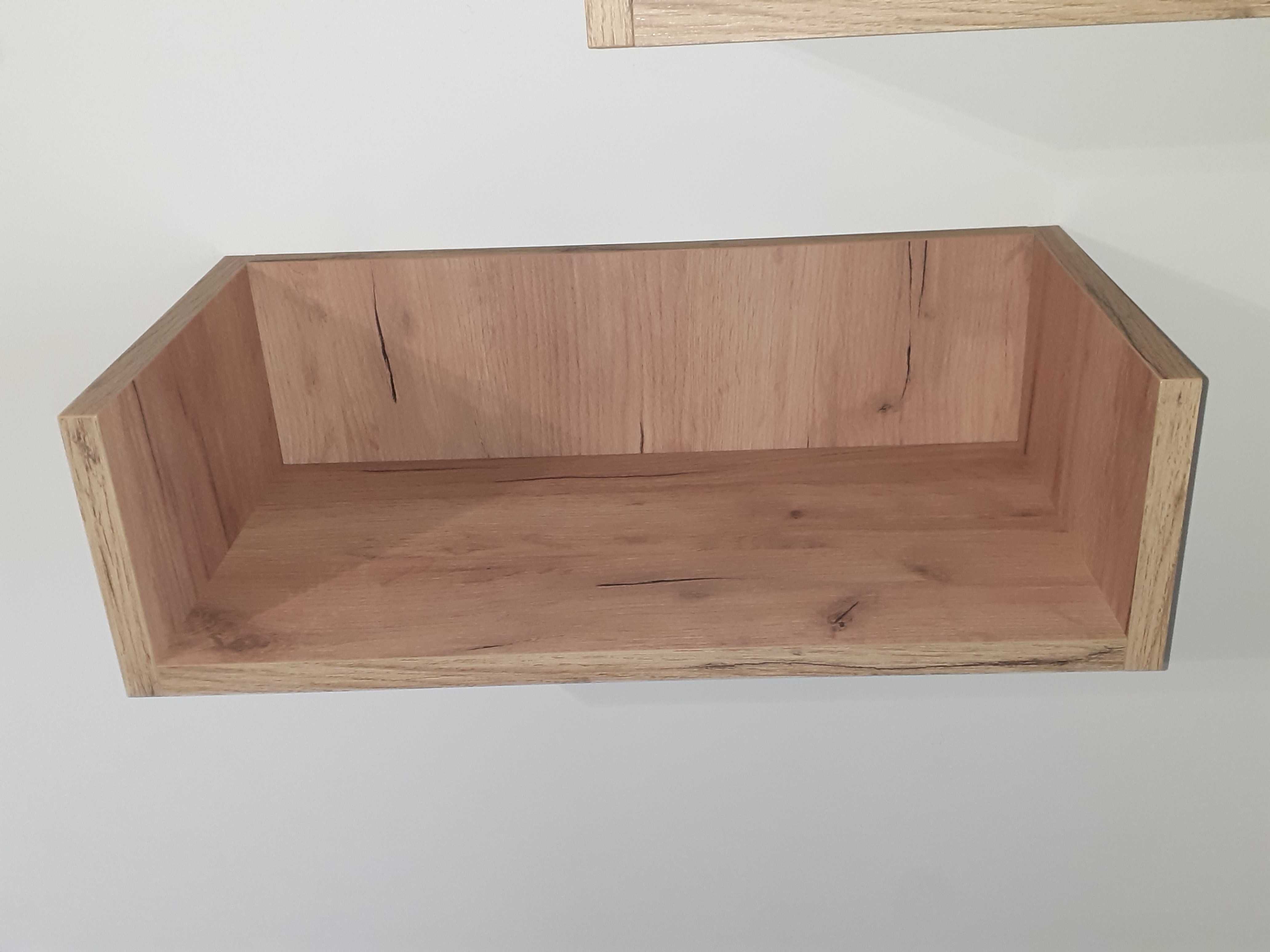 Półki ścienne 50cm na ścianę półki na książki Dąb Craft Złoty