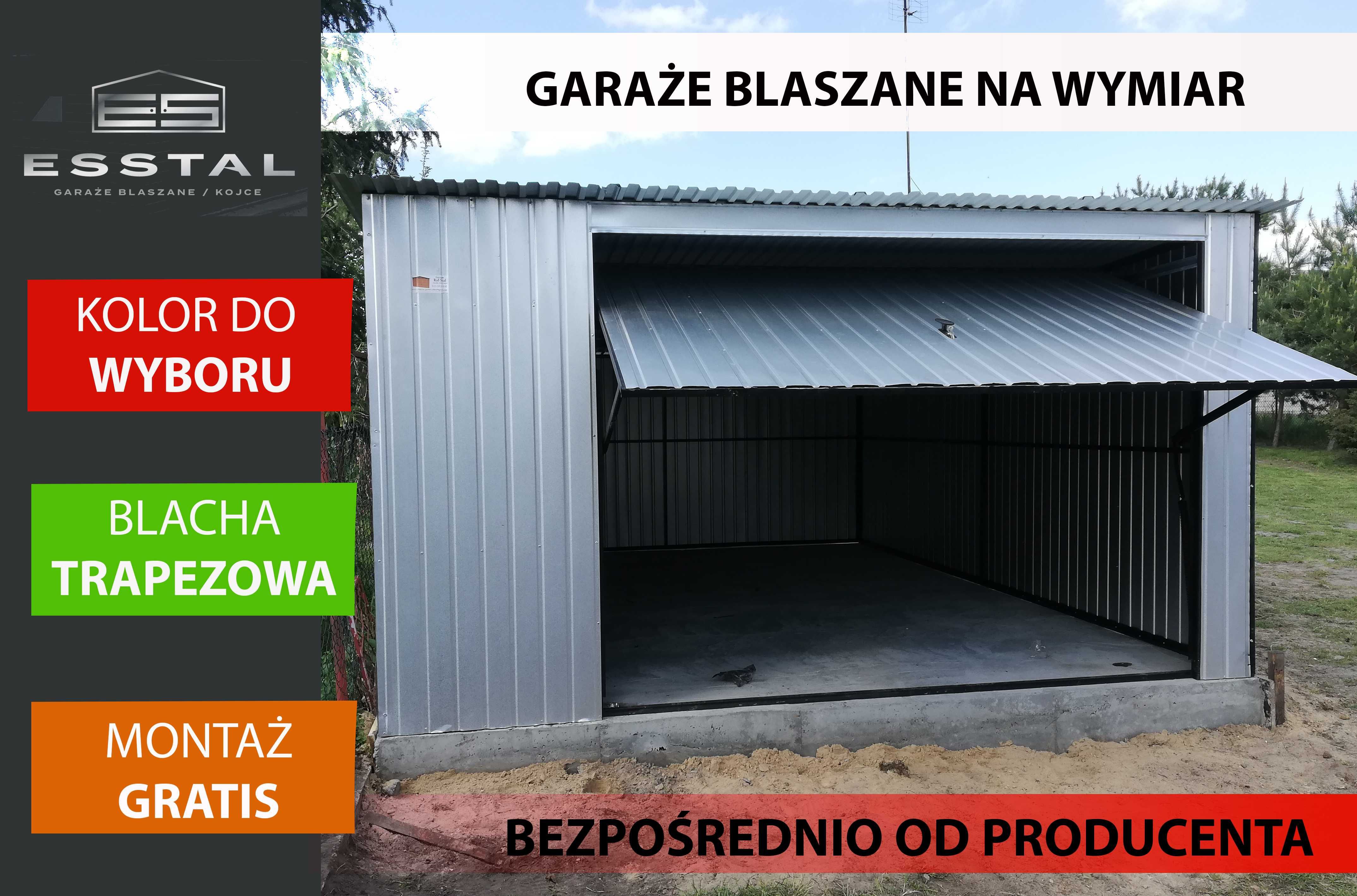 Garaż Blaszany Ocynkowany , Garaże Blaszane , Kojce / Wiaty - ESSTAL