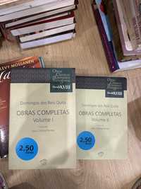 livros Domingos dos Reis Quita OBRAS COMPLETAS Volume I e II.