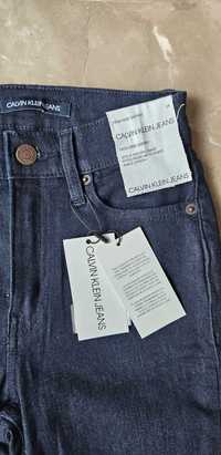 Calvin Klein piękne damskie jeansy, rozmiar 24/ XS NOWE z metką