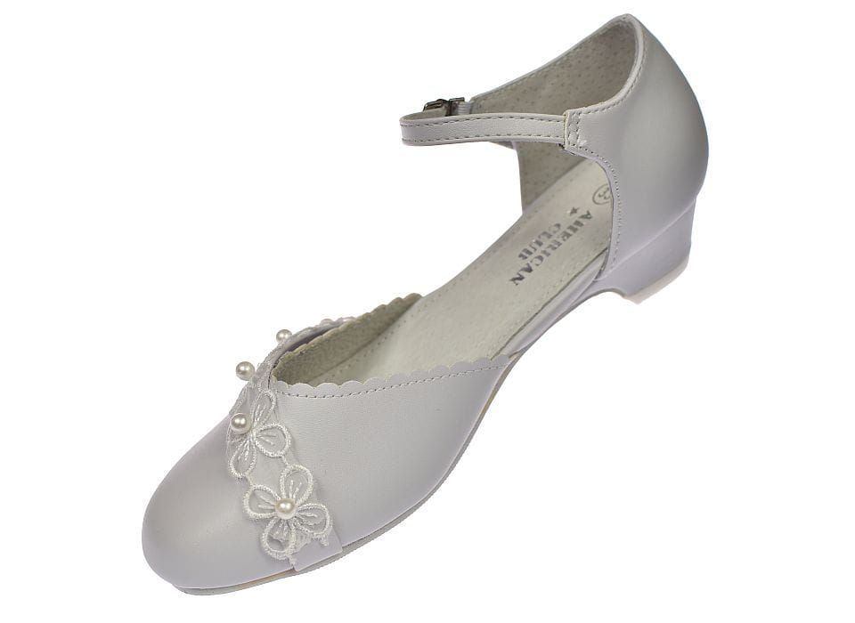 Buty komunijne dziewczęce balerinki białe  42/23 rozm. 36