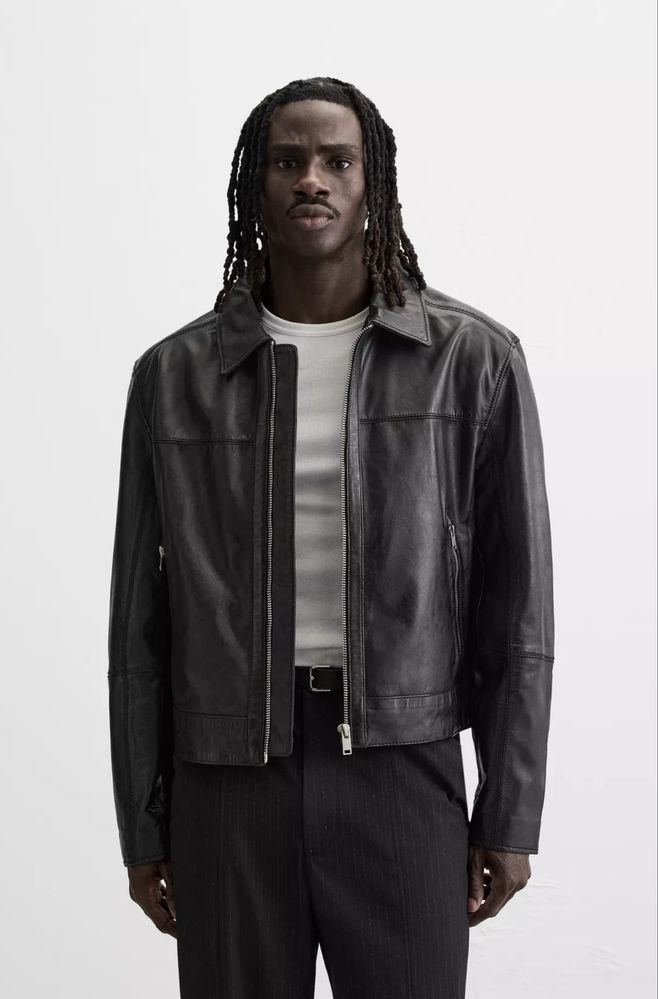 Blusão Boxy Fit de Pele - Zara | Novo Casaco de Couro