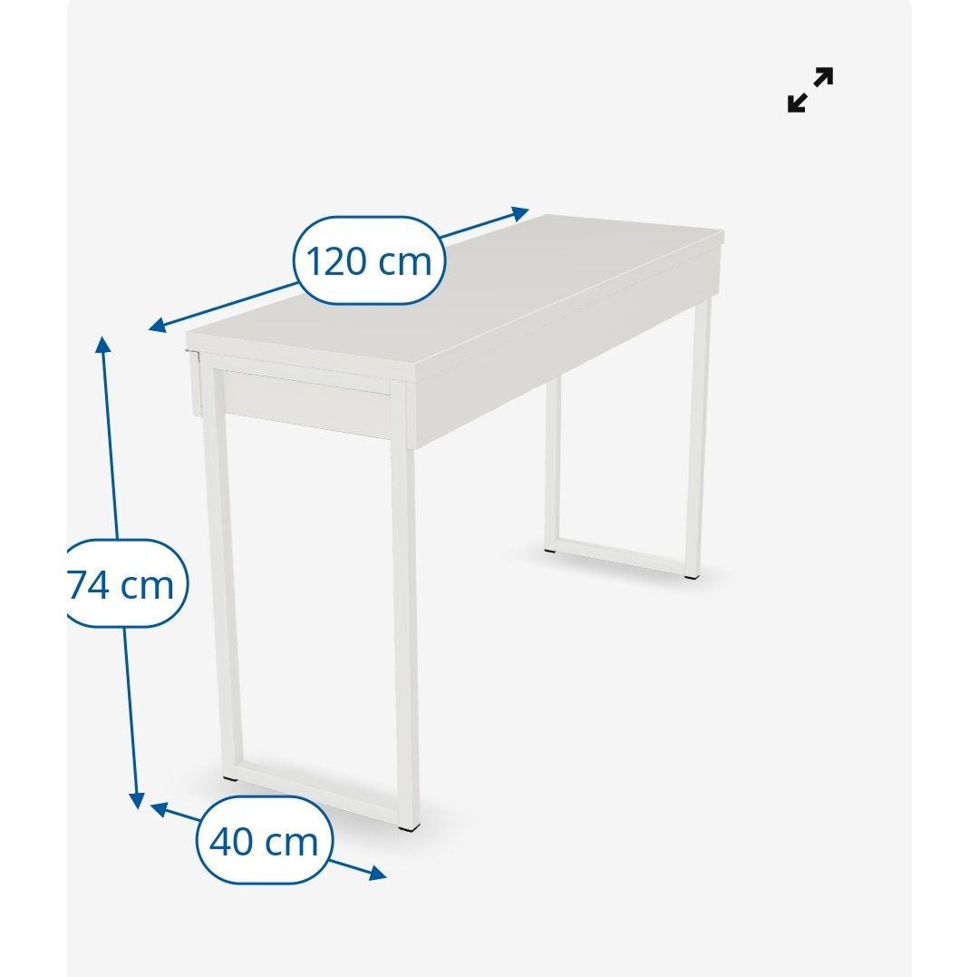 Biurko białe Ikea Besta Burs