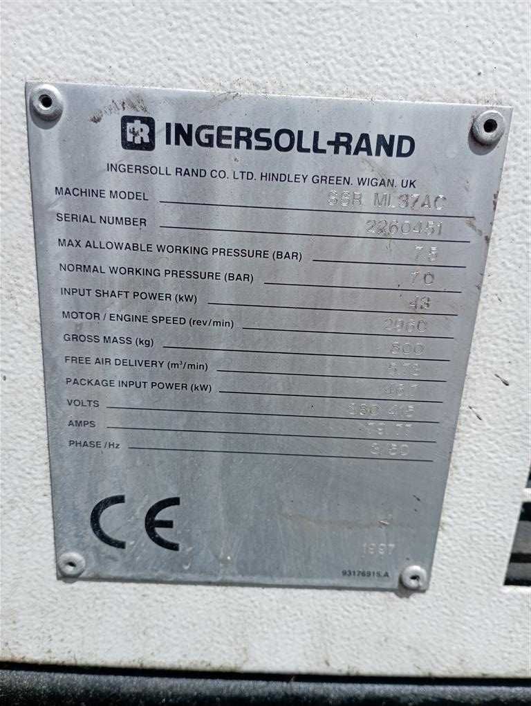 SPRAWNA!!! Sprężarka Ingersoll RAND SSR ML37AC 43kW 5m³/min S014860