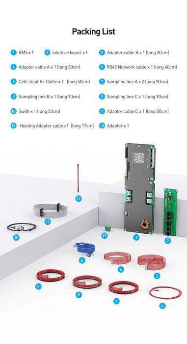 Інверторна Jikong BMS PB2A16S20P 200A