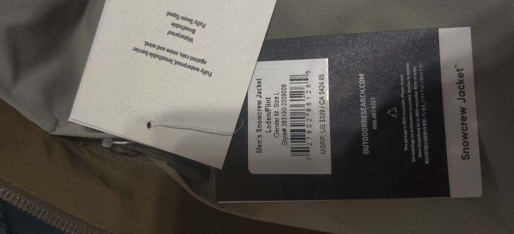 Outdoor Research Snowcrew Jacket size L лижна куртка