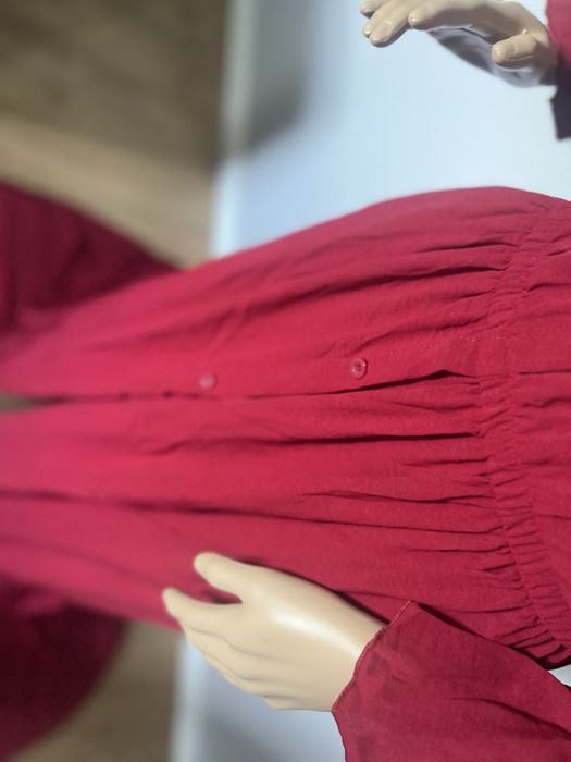 Suknia do sesji ciazowej malinowa bordowa noho L XL hiszpanka