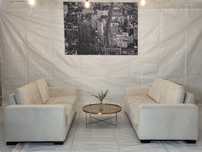 Zestaw dwóch sof jasnobeżowych 205 x 95 cm | Transport gratis
