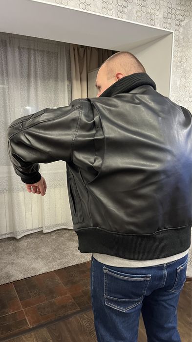 Куртка КОЖА идеал, XL, usa airforse байкерская авиатор