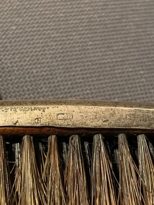 Stara srebrna pr. 875 szczotka do ubrań