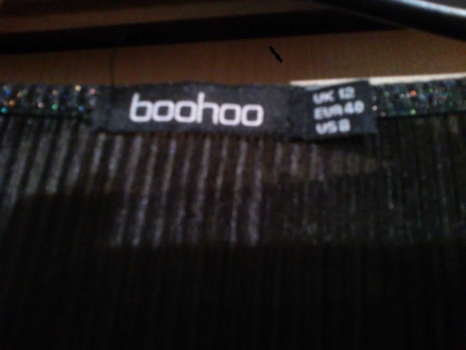 sukienka tunika BooHoo r.12 mieniąca się roz.36 do 44 WYMIARY!