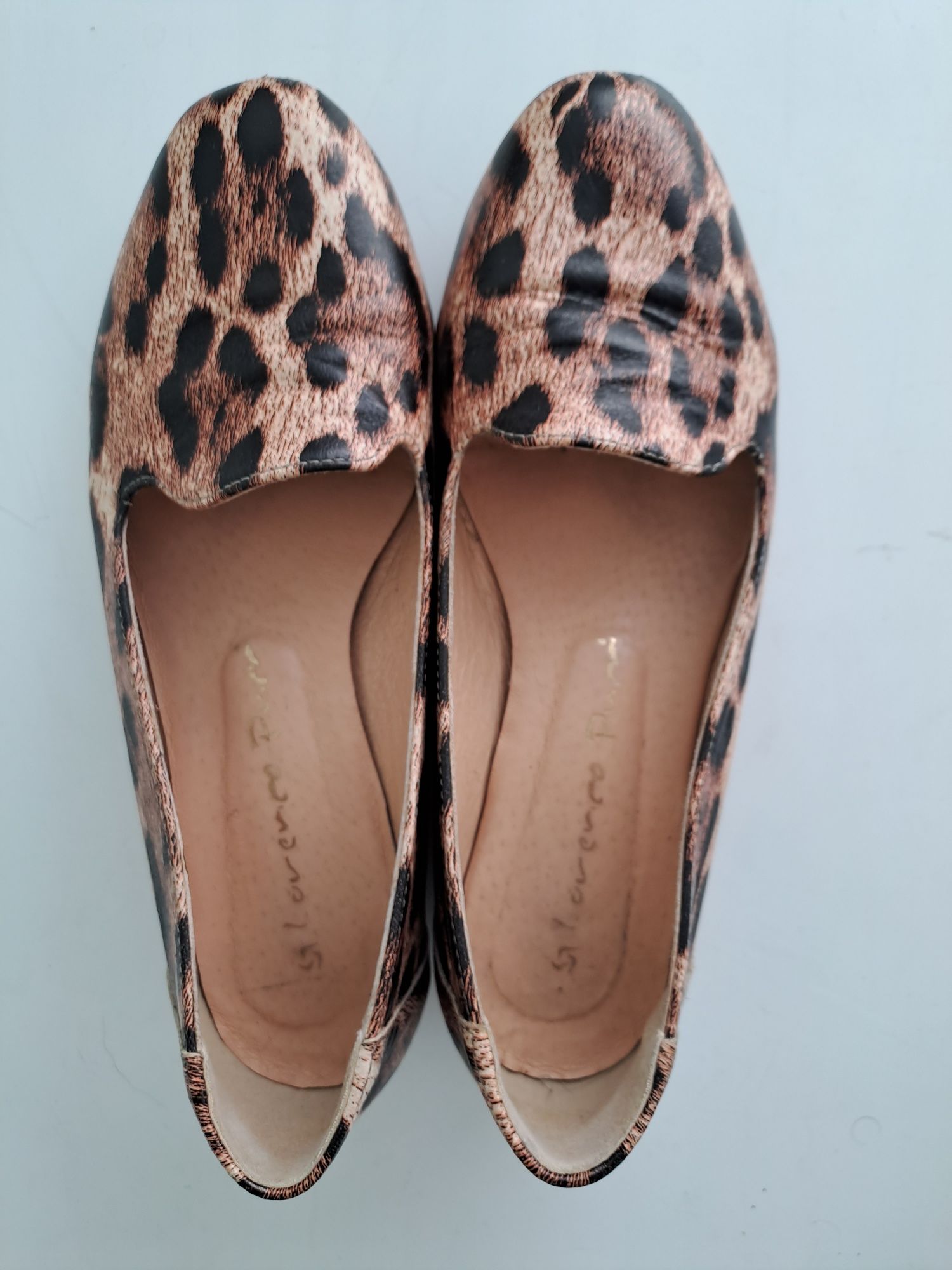 Buty damskie Lordsy skórzane panterka La Femme 37