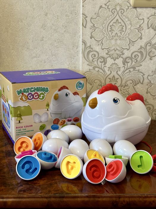 Курочка каталка сортер яйці пазл Монтессорі цифри