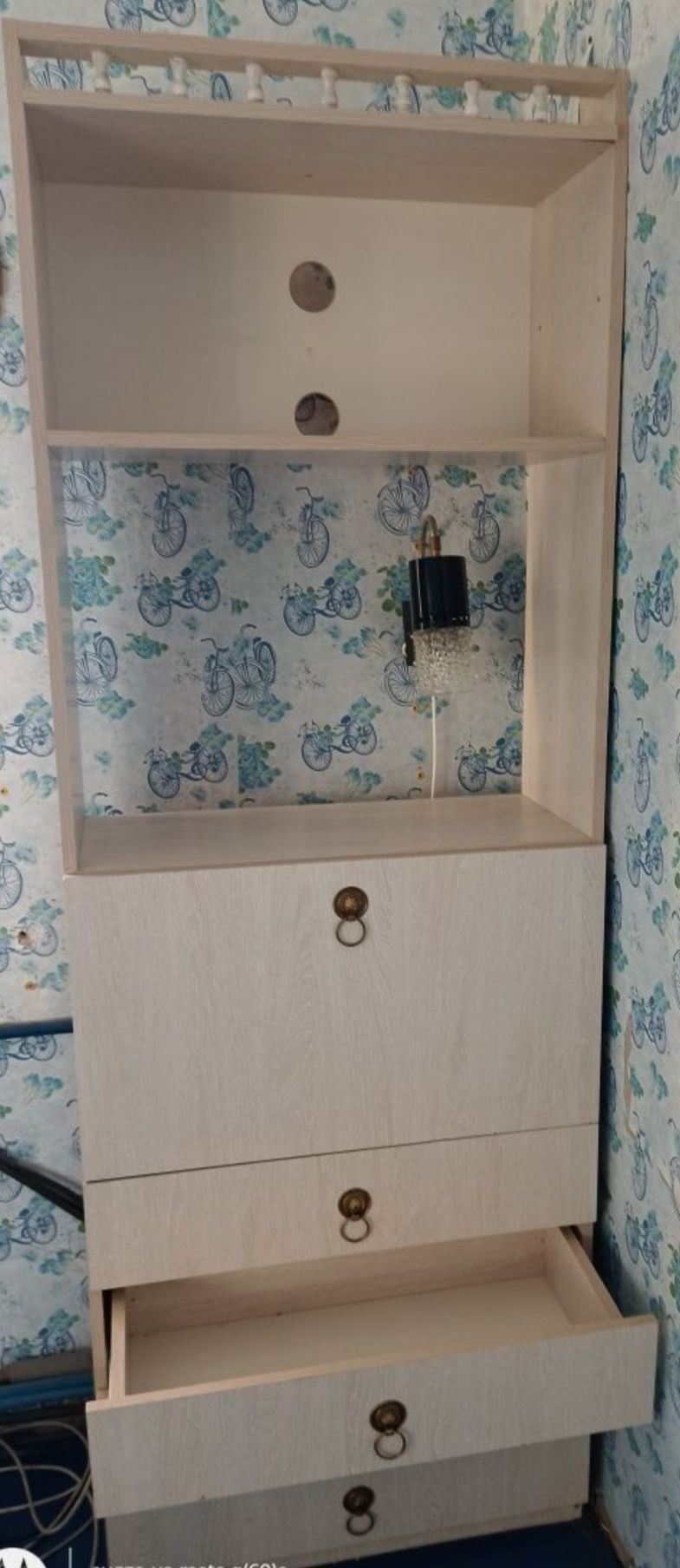 Комод 3в1 стіл-секретер/бар, 4висувні ящики, полички +2 ярусна кровать