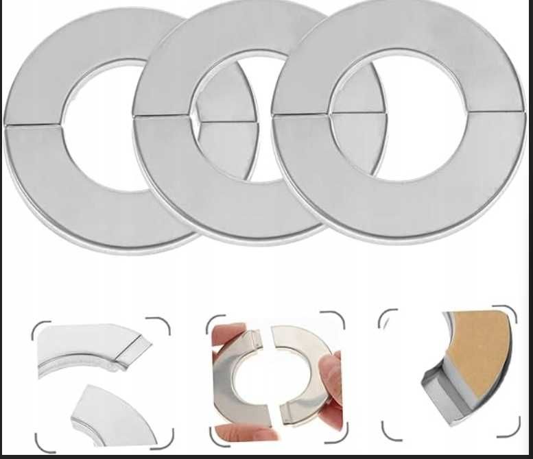 Zaślepka otworów do baterii 3 szt Stal Nierdzewna Kołnierz Prysznicowy